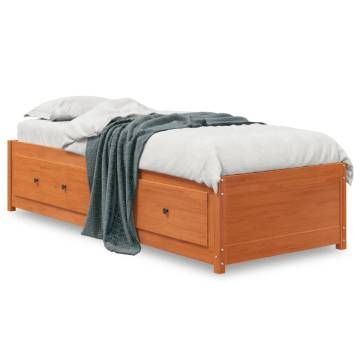 Day Bed Wax Brown 80x200 cm Solid Wood Pine | Hipo Market