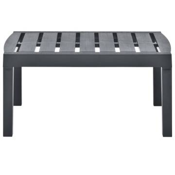 Durable Anthracite Garden Table - 78x55x38 cm - HipoMarket