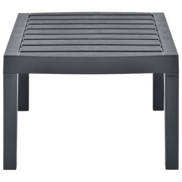 Durable Anthracite Garden Table - 78x55x38 cm - HipoMarket