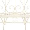 Antique White Iron Garden Bench - 95 cm | Hipo Market