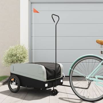 Sturdy Bike Trailer Black & Grey - 45 kg Capacity | Hipo Market