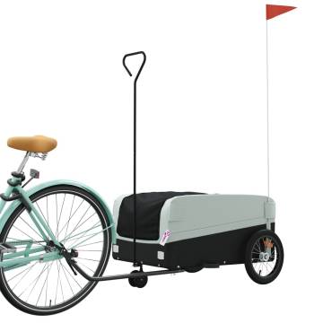 Sturdy Bike Trailer Black & Grey - 45 kg Capacity | Hipo Market