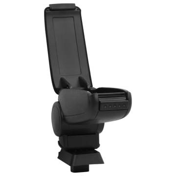 Car Armrest Black - Adjustable ABS Storage for Vehicles