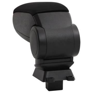 Car Armrest Black - Adjustable ABS Storage for Vehicles