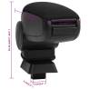 Car Armrest Black - Adjustable ABS Storage for Vehicles