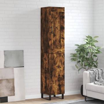 Highboard Smoked Oak - Stylish Engineered Wood Storage