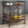 Kitchen Trolley Brown Oak 82x40x78.5 cm Engineered Wood Colour brown oak 