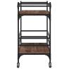 Brown Oak Kitchen Trolley - Engineered Wood | HIPOMarket UK