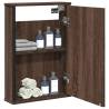 Bathroom Mirror Cabinet Brown Oak 42x12x60 cm Engineered Wood Colour brown oak Quantity in Package 1 