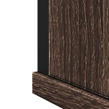 Brown Oak Bathroom Mirror Cabinet - Sleek & Functional Design