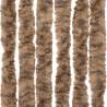 Fly Curtain Beige & Dark Brown 90x220 cm Chenille - Hipo Market