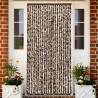 Fly Curtain Brown and White 100x230 cm Chenille Colour brown and white Size 100 x 230 cm 