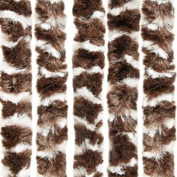 Fly Curtain Brown & White 100x230 cm Chenille | HipoMarket