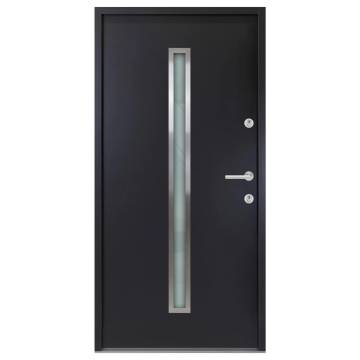 Elegant Anthracite Aluminium Front Door - 110x207.5 cm