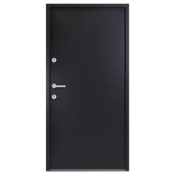 Elegant Anthracite Aluminium Front Door - 100x200 cm