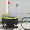 Bike Trailer Black and Green 45 kg Iron Colour green Size 62.5 x 124 x 52 cm 