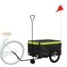 Bike Trailer Black and Green - 45 kg Iron | HipoMarket