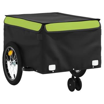 Bike Trailer Black and Green - 45 kg Iron | HipoMarket