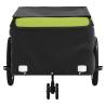 Bike Trailer Black and Green - 45 kg Iron | HipoMarket