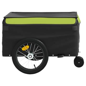 Bike Trailer Black and Green - 45 kg Iron | HipoMarket