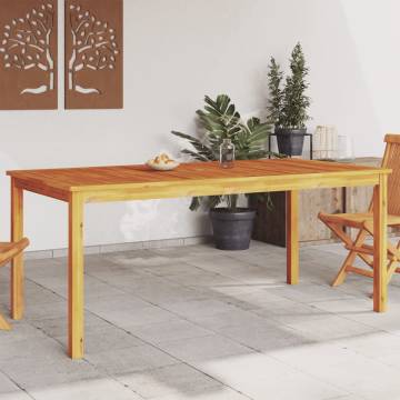 Garden Dining Table 180x90cm - Solid Acacia Wood | Hipo Market