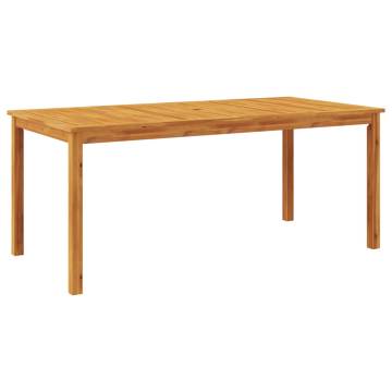 Garden Dining Table 180x90cm - Solid Acacia Wood | Hipo Market