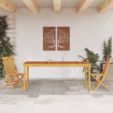 Garden Dining Table 180x90cm - Solid Acacia Wood | Hipo Market