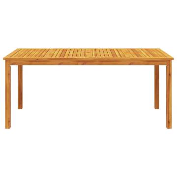 Garden Dining Table 180x90cm - Solid Acacia Wood | Hipo Market