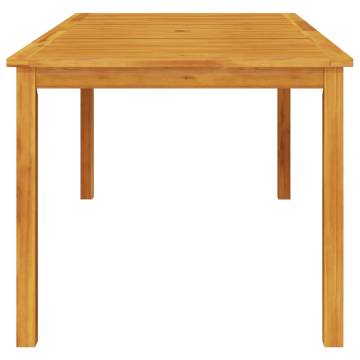 Garden Dining Table 180x90cm - Solid Acacia Wood | Hipo Market