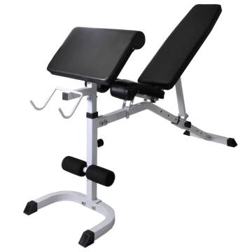 Adjustable Workout Bench & Weight Rack Set - 60.5kg