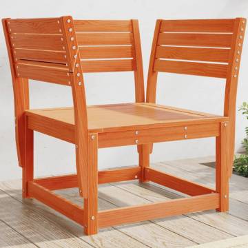 Garden Chair Wax Brown Solid Wood Pine | Comfort & Style