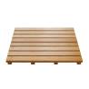 RIDDER Wooden Bathroom Rug Grating Nature 52x52 cm | Hipo Market