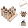 Number Kubb Game Set Wood - Fun Outdoor Game for All Ages