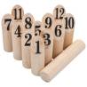 Number Kubb Game Set Wood - Fun Outdoor Game for All Ages