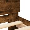 Super King Size Bed Frame with LED - Smoked Oak 180x200 cm