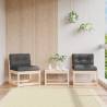 Garden Sofas with Cushions 2pcs Solid Wood Pine Colour natural pine Size with cushions Quantity in Package 2 