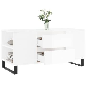 High Gloss White Coffee Table - Stylish & Elegant Design