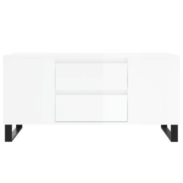 High Gloss White Coffee Table - Stylish & Elegant Design