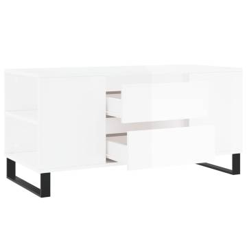 High Gloss White Coffee Table - Stylish & Elegant Design