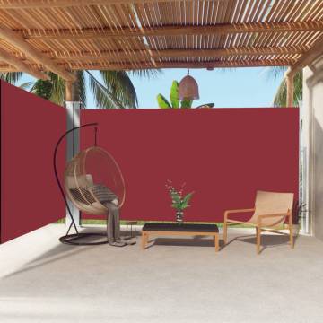 Retractable Side Awning Red 200x600 cm | Hipomarket