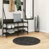 Shaggy Rug High Pile Modern Anthracite Ã˜ 80 cm Colour anthracite Size Ø 80 cm 