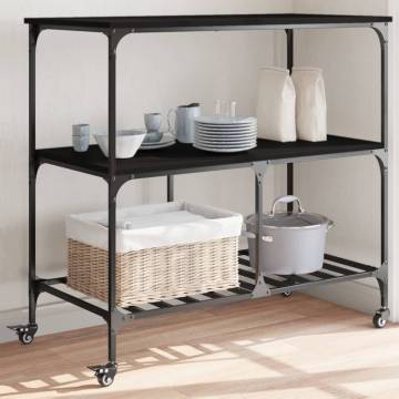 Kitchen Trolley Black 100x50x95 cm | Durable & Versatile