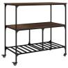 Kitchen Trolley Brown Oak - Durable & Versatile Storage