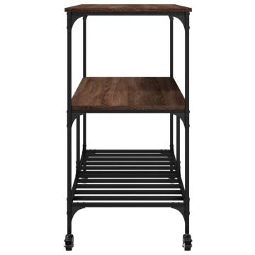 Kitchen Trolley Brown Oak - Durable & Versatile Storage