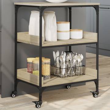 Kitchen Trolley Sonoma Oak - Stylish Storage Solution