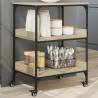 Kitchen Trolley Sonoma Oak 60x41x80.5 cm Engineered Wood Colour sonoma oak 