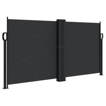 Retractable Side Awning Black - 120x1200 cm | HipoMarket