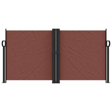 Retractable Side Awning Brown 120x1200 cm - Privacy Screen