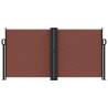 Retractable Side Awning Brown 120x1200 cm - Privacy Screen