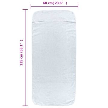 Beach Towels 2 pcs White 60x135 cm - Comfortable & Absorbent